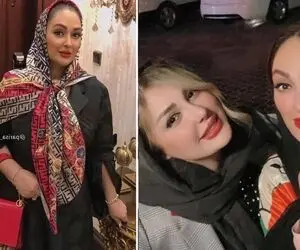 الهام حمیدی و نیوشا خانوم خوشتیپ کرده و بدون شوهر تو مهمونی؛ لاکچری و ناجور!