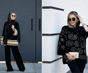 استایل پاییزی با مانتو مخمل سوزن دوزی یه چیز دیگه است؛ استایل ترندی مانتو ترندی میطلبه