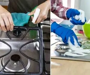 بهترین روش های تمیز کردن انواع گاز / با لکه ها دست به یقه نشو اینجوری راحت برقش بنداز