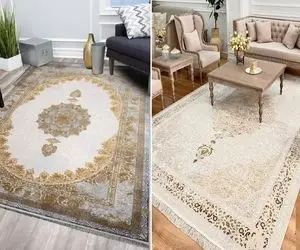 ست کردن فرش طلاکوب با پرده و مبل / اونایی که عشق زندگی شاهانه دارن میرن تو نخ این فرش