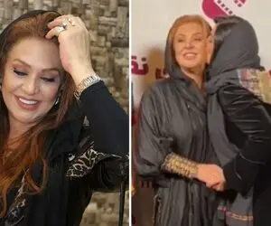 بوسه یهویی سارا خوئینی ها به "نسرین مقانلو" همرو متعجب کرد؛ مجلسو اشتباه گرفتینا!