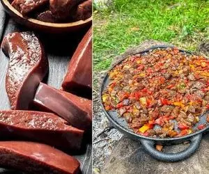 غذای سنتی؛ پختن جغول بغول در حجم بسیار زیاد