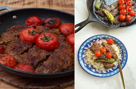 طرز تهیه کباب تابه ای خوشمزه بدون وا رفتن و خشک شدن