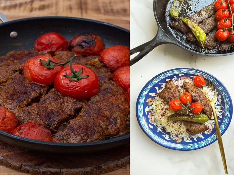 طرز تهیه کباب تابه ای خوشمزه بدون وا رفتن و خشک شدن