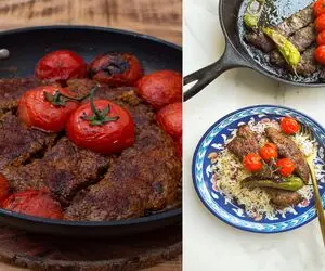 طرز تهیه کباب تابه ای خوشمزه بدون وا رفتن و خشک شدن