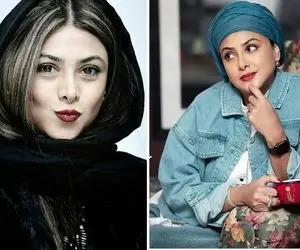 "آزاده صمدی" با کلاه و کاپشن تو کوه نشسته؛ یکی جلو خانومای بازیگرو بگیره!