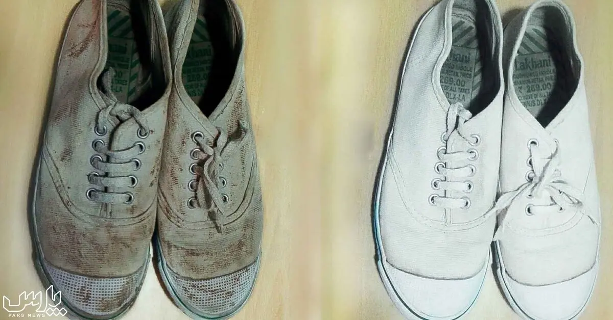 تمیز کردن کتونی سفید