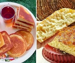 طرز تهیه نان تابه ای گیلانی با بهترین دستور /کلوبیج یه نون خوشمزه با بافت لطیف و عالی