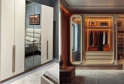 انواع کمد دیواری (ریلی، لولایی، ام دی اف، کلوزت)؛ مدلای جدید واسه هر متراژ اتاق خواب