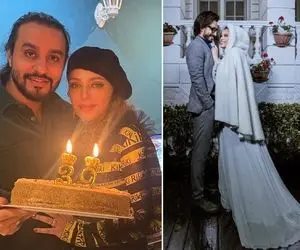 هَپی مَپی نگین معتضدی و همسرش با یه کیک غووول؛ لاکچری بازیای بازیگرا رو تابلو کرد!