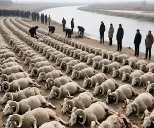 عجایب خلقت؛ هزاران گوسفند ول کردن تو جزیره بی آب و علف تلف شن چیزی که شد شوکت میکنه