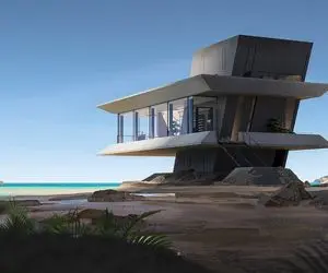 معماری خلاقانه؛ اقامتگاه مفهومی با طراحی مینیمالیستی تجسمی از  آرامش 