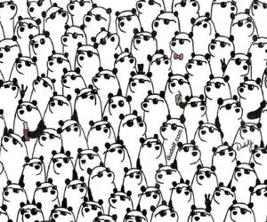 بازی فکری؛  بیشترشون با عینک آفتابی،کلاه و پاپیونن 3 پاندا بدون هیچ لوازم رو پیدا کن