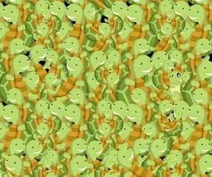 بازی فکری؛ برای پیدا کردن وزغ پنهان شده بین لاک‌پشت‌ها به بینایی بسیار تیزی نیاز داری