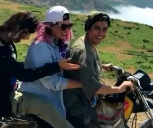 موتور سواری 3 دختر در مازندران در بالای ابرها | ویدیو