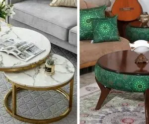 مدل های میز جلو مبلی که رکورد دار زیبایی هستن / جذابیت دوبرابریه پذیرایی و مبلمان