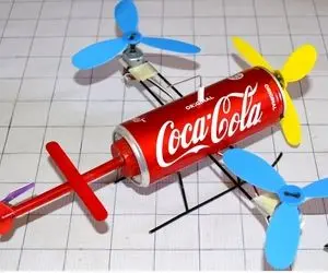 ابلهانه های جذاب؛ با قوطی نوشابه کوکاکولا هلی کوپتر درست می کنن پهن پیکر و بلند پرواز