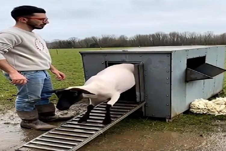 دامپروری نوین؛ با دستگاه مکنده و خورنده پشم گوسفندا رو بلوری میکنن