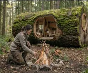 معماری خلاقانه؛ خونه ساختن داخل تنه درخت چند صد ساله به عقل جن نمیرسه