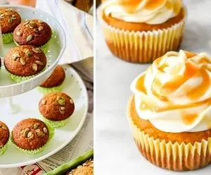 طرز تهیه کاپ کیک کدو حلوایی / یه دستور عالی و طعم و مزه بی نظیر