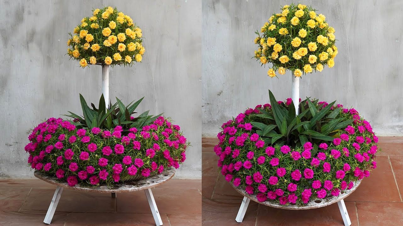 ایده های خلاقانه؛ اگه باغچه نداری تو لوله های پلاستیکی گل بکار از صدتا باغچه خاص تر