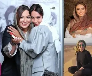 گلاره عباسی با آقایون سانتی مانتال چه خوشه؛ ژست تابیده خانوم لایِ شن های کویر چی میگه!