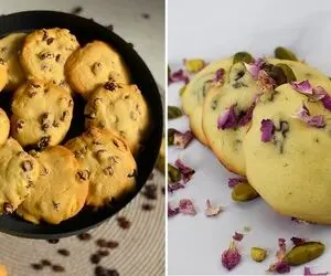 طرز تهیه شیرینی کشمشی ترد و خوشمزه / دستور پخت راحت و اندازه ها با لیوان