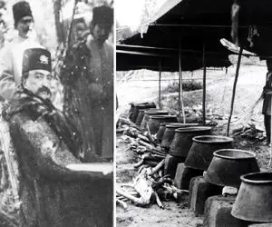 فوتوشوت‌های قجری/ ناصرالدین شاه برای حفظ تاج و تختش هر سال آش نذری میپخت 