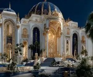 معماری خلاقانه؛ قصر پولدارترین زن جهان که رودخونه از وسطش رد میشه و کل وسایلش از طلاس