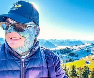 ماجرای تتوی عجیب صورت یک آتش نشان!