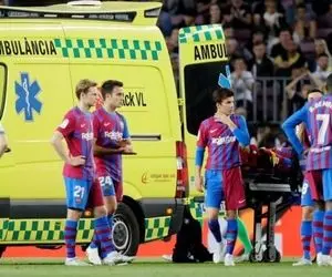 ضربه مغزی مدافع بارسلونا مقابل سلتاویگو 