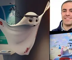 حسین اوجاقی گرافیست ایرانی طراح لعیب نماد جام جهانی 2022 قطر کیست؟