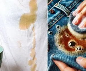 ترفندهای تمیز کردن لکه قهوه از روی لباس / غمت نباشه اینجوری سریع تمیز میشه