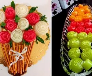 طرز تهیه ژله رولی / خیلی ساده مثل حرفه ای ها دسر درست کن