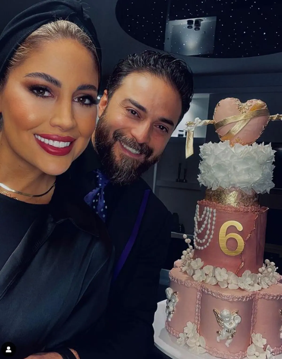 ششمین سالگرد ازدواج بابک جهانبخش و همسرش
