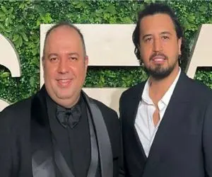 سلفی علی‌ اوجی و مهرداد صدیقیان با بانو جورجینا روی فرش قرمز دریای سرخ عربستان 