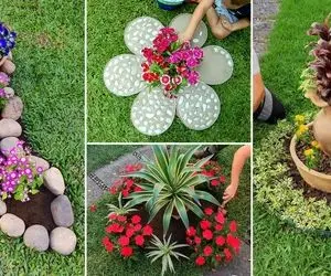 ایده های خلاقانه؛ چنتا راهکار ساده واسه دیزاین باغچه با سنگ و کوزه خوشگل چیدمان کن