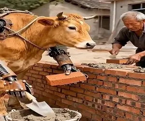 معماری خلاقانه؛ چشم بادومی ها قاط زدن دست نصب کردن رو گاو دیوار میچینه خونه بسازه