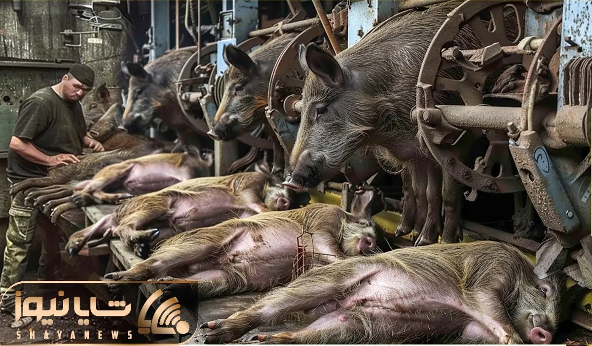 فرآوری گراز وحشی؛ گراز رو وحشیانه شکار و بعد فراوری میکنن که هر کی بخوره رمنده شه