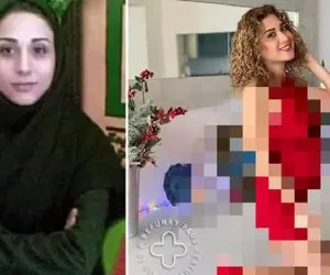 "خانم مجری" کشف حجاب که هیچ کشف لباس کرد؛ پوششی زشت و غیراخلاقی اونور آب!