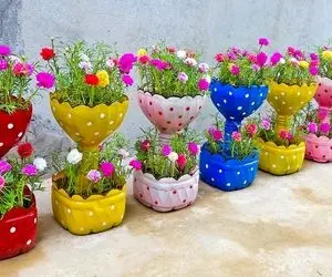 ایده های خلاقانه؛ بطری های پلاستیکی دوغ و نوشابه رو دور ننداز باهاش این گلدونارو بساز