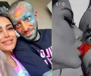 دوست دختر جدید تتلو با لباسی ناجور بغل امپراطور! +عکس