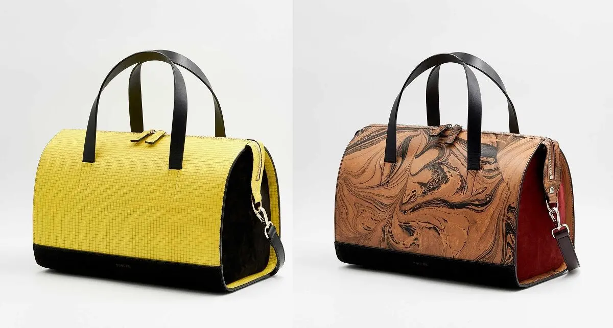 SOOFRE-Berlin-unique-Bowler-Bag-squared-yellow-black-SIDES-1654x2048