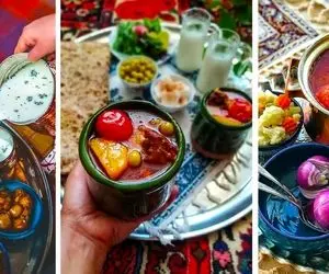 دیزاین و تزیین آبگوشت لاکچری / نحوه چیدمان سفره و طعم دهنده های لازم کنار غذای اصیل