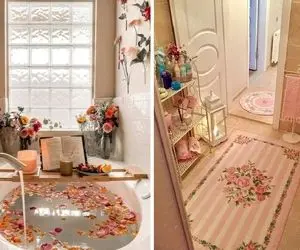 تزیین شیک و منحصر به فرد حمام عروس / شمع و وسایل رو با سلیقه بچین دهن همه باز بمونه