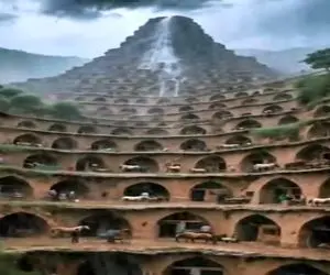 معماری خلاقانه؛ تو کوه از قله تا دامنه سرسره ای ۱۰۰۰ واحد خونه ساختن فقط پنت هاوسش