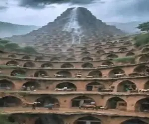 معماری خلاقانه؛ تو کوه از قله تا دامنه سرسره ای ۱۰۰۰ واحد خونه ساختن فقط پنت هاوسش