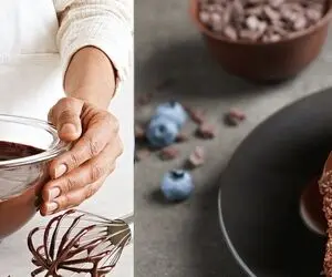 طرز تهیه یه کیک شکلاتی خفن با رویه گاناش؛ بیا ببین این گاناش که انقدر خوشمزس چیه