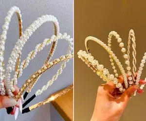 تل شینیون مرواریدی مد 1404؛ اکسسوری که از هر دختری با هر سنی شاهزاده میسازه