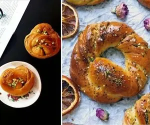 طرز تهیه نان پسته و کنجد / یه نون مغزدار که بافت و طعمش حرف نداره